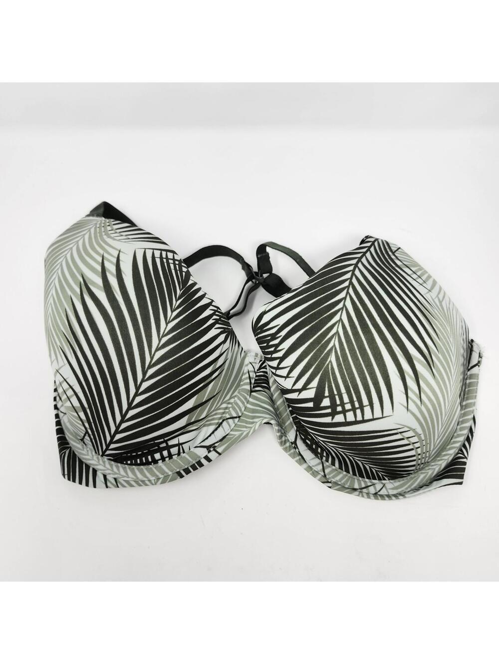 Tropical Leaf Print Women's Bra 34DD Kindly
